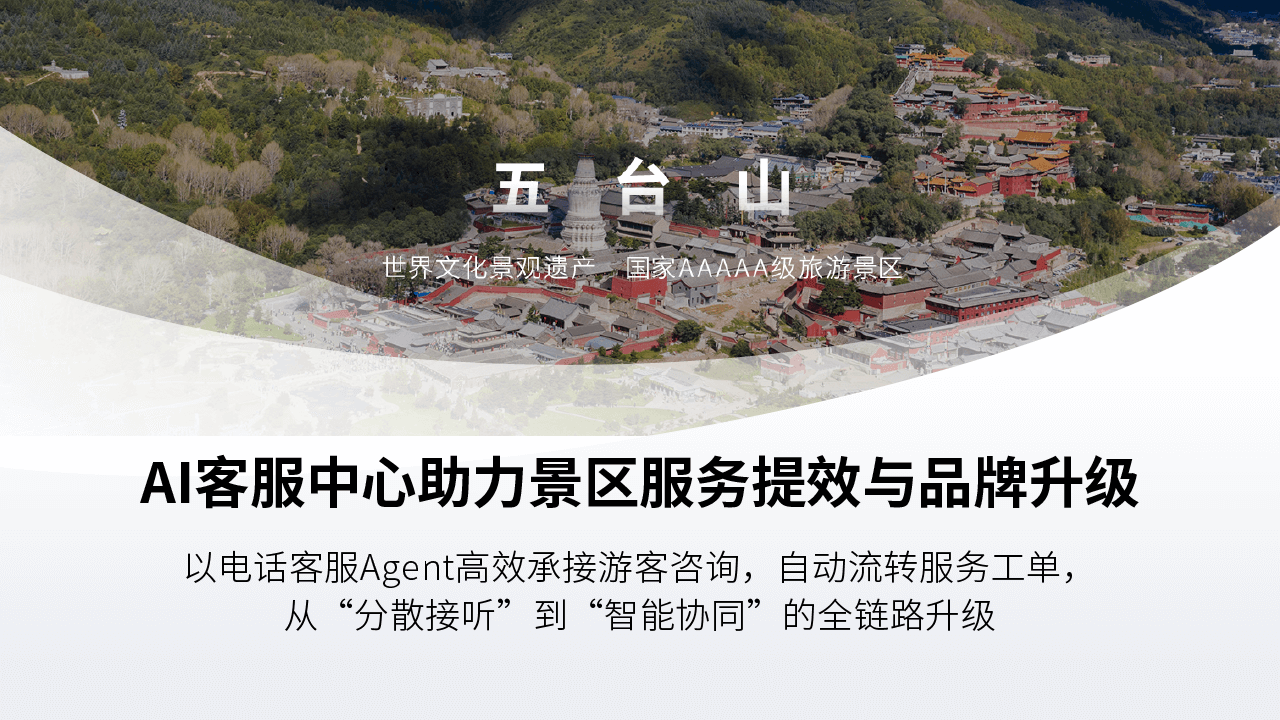 簽約快訊 | 合力億捷簽約五臺山，客服Agent智能應(yīng)答釋放人力，實現(xiàn)景區(qū)服務(wù)力升級！